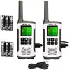 Retevis RT45 Talkie Walkie Longue Portée, Rechargeable USB PMR446 Talkie-Walkie Professionnel,16 Canaux 121 Codes VOX LED, Camping