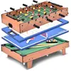 COSTWAY Baby-foot 4 en 1 : Football, Tennis de Table, Hockey, Billard ...