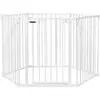 COSTWAY barrière de sécurité blanc 380x75cm 6 pans clôture de cheminée en fer