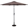 COSTWAY parasol déporté Ø300cm avec LED marron en métal parasol inclinable