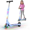 Trottinette Electrique pour Enfants 6-14 Ans - Écran LED - néons colorés - Hauteur Réglables Cadeau idéal-YD531-Vert