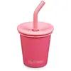 Klean Kanteen Gobelet en inox 296 ml avec couvercle à paille Rouge Red