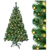 HENGMEI Sapin de Noël artificiel avec éclairage 120 cm en PVC LED avec...