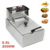 OUKANING Friteuse Electrique 5,5L - Friteuse 2,5KW en Acier Inoxydable...
