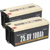 Batterie Lithium 24V100Ah 2560Wh Rechargeable LiFePO4 Power Queen bms 100A, 4000-15000 Cycles, pour solaire, Hors réseau, stockage de l'énergie