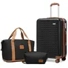 Kono Set de 3 Valises de Voyage Rigide Bagage Cabine 55cm + Pliable Sa...