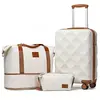 British Traveller Set de 3 Valise Cabine+ Pliable Sac de Voyage, Valis...