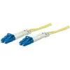 Ic intracom Intellinet Fiber Optic Patch Cable, OS2, LC/LC, 3m, Yellow, Duplex, Single-Mode, 9/125 µm, LSZH, Fibre, Lifetime Warranty, Polybag - Cordon de