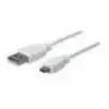Manhattan 324069 câble USB USB 2.0 1,8 m USB A Micro-USB B Blanc
