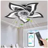 NACATIN Ventilateur de plafond à LED 6 Vitesse Fan Silencieux avec Dim...