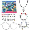 FAMIROSA Calendrier de l'Avent 2024 - Noël Animé Bracelet Calendrier Noël DIY Bracelet Kit - 24 Jours Forme De Dessin Kit De Fabrication