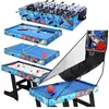 HLC table multi jeux 5 en 1 - table multijeux enfants pliable - table de baby foot/ping-Pong/Table de Billard/air hockey/basket