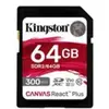 Kingston Technology Canvas React Plus 64 Go SD UHS-II Classe 10 Noir