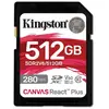 Kingston Canvas React Plus - carte memoire flash - 512 Go - SDXC UHS-II