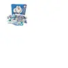 Kit papeterie de 12pcs pour enfant combas d'école Doraemon avec cahier...
