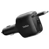Belkin BoostCharge Chargeur de voiture avec câble rétractable - 75 W