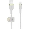 BELKIN FLEX LIGHTNING-USB-A 2M MFI CERT., WHITE CAA010BT2MWH