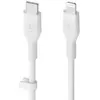 Câble réseau - BELKIN - FLEX LIGHTNING-USB-C - 15W - 2M - Silicone Blanc