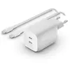 Chargeur secteur BELKIN USB C x2 65W GaN PPS + Cable USB-C 2m