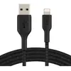 BELKIN - cable - BRAIDED A-LTG 0.15M, BLK - BRAIDE