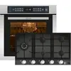 EH 6306 R+KCG 9387, Four encastrable,inox,79L +plaque de cuisson gaz