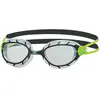Zoggs Predator Lunettes de Natation Mixte, Noir/Vert Citron/Transparent, s