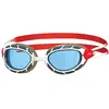 Zoggs Predator Lunettes de Natation Mixte, Blanc/Rouge/teinté, s