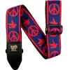 Ernie Ball 4698 - Sangle Jacquard Peace Love Dove Rouge et Bleu