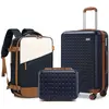 Kono Set de 3 Valises Rigide ABS Valise de Voyage (13/20 Pouce), Valis...