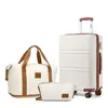 Kono Set de 3 Valises de Voyage Rigide Bagage Cabine 55cm + Pliable Sa...
