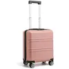 KONO Valise Cabine 45x35x20cm Ultra Léger Valises de Voyage Trolley Rigide en ABS avec Bagages à Main à 4 roulettes et Serrure TSA, Rose