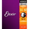 Elixir Nanoweb 11027 Custom Light 11-52 - Jeu de cordes Guitare acoustique