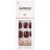 KISS imPRESS   Manucure à presser, carré court, avec technologie PureFit, comprend un tampon de préparation, une mini lime, un bâton à cuticules et 30 faux ongles