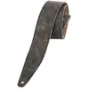 Levy's Distressed Leather Courroie de guitare Black & Grey