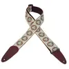 Levys 5CM Tissu avec Dos Cuir et Motif Dakota Design 002 Sangles et courroies