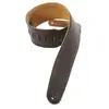 Levy's Levys Leathers M4GF-DBR sangle de guitare en cuir rembourrée, marron