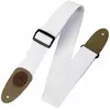 Levys 5 CM Coton avec Logo Levy's en Cuir White Sangles et courroies