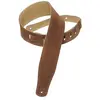 Levy's MS26-BRN Sangle de Guitare Suede Leather Suede Backing 2 1/2" - Brown
