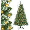 XMTECH 210cm Sapin de Noël Artificiel LED avec support Noir - Branches...