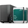 Synology Serveur NAS DiskStation DS225+ - 24To (2x12To) HDD Plus (2 x ...