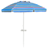 COSTWAY Parasol Pliable 2,2M Mécanisme Inclinable 30° avec Porte-Gobel...
