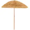 COSTWAY Parasol de Plage Inclinable Hawaii - Ø200xH 206 cm - Toit en P...