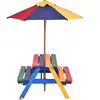 GOPLUS Ensemble Table de JardinTable de Pique-Nique Colorée,pour Enfan...