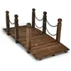 GOPLUS Pont de Jardin en Bois de Pin,Pont de Pièce d Eau,Ancien Pont d...