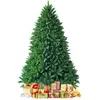 COSTWAY Sapin de Noël Artificiel 180 CM, 1250 Branches, Matériel PVC Arbre de Noël avec Socle en Métal Décoration de Noël