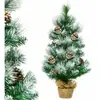Giantex Mini Arbre de Noël Artificiel de Table H60CM en PVC avec 34 Br...