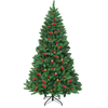 Sapin de Noël Lumineux 200cm COSTWAY-450 Lumières LED,11 Modes-Pommes ...