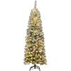Sapin de Noël LED Artificiel 180CM COSTWAY-250 Lumières Blanc Chaud-Ai...