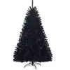 Giantex Sapin de noël artificiel 1258 branches halloween noir 230cm