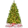 Giantex Sapin de noël artificiel lumineux 1100 branches vertes 195cm